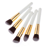 10 Pcs Silver/Golden Makeup Brush Set Cosmetics Foundation Blending Blush Makeup Tool - Kenaz store