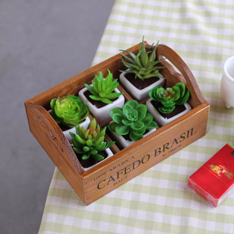 Wooden Flower Pots for Succulent Plants Nursery Garden Planter Window Box Flower Trough Pot - Kenaz store