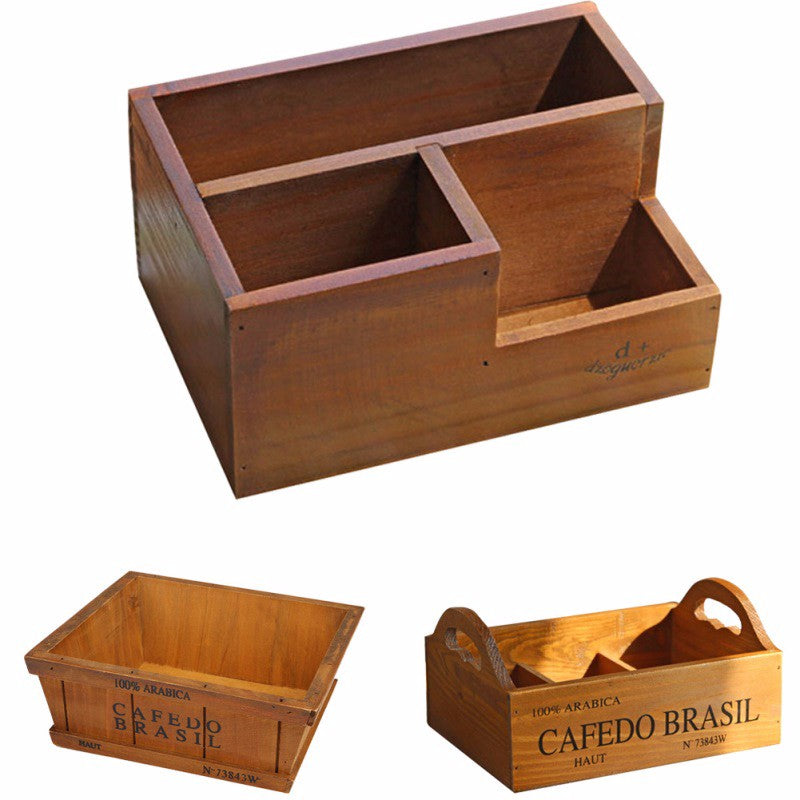 Wooden Flower Pots for Succulent Plants Nursery Garden Planter Window Box Flower Trough Pot - Kenaz store