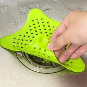 1Pc Star Sewer Outfall Strainer Sink Filter Anti-blocking Floor Drain Hair Stopper Catcher - Kenaz store