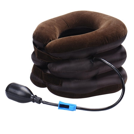 Neck cervical traction device inflatable collar Head Back Shoulder Neck Pain Headache - Kenaz store