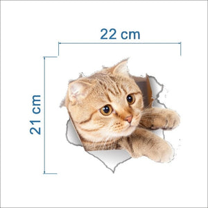 3D Wall Stickers Toilet Stickers Hole View Bathroom Home Decoration - Kenaz store