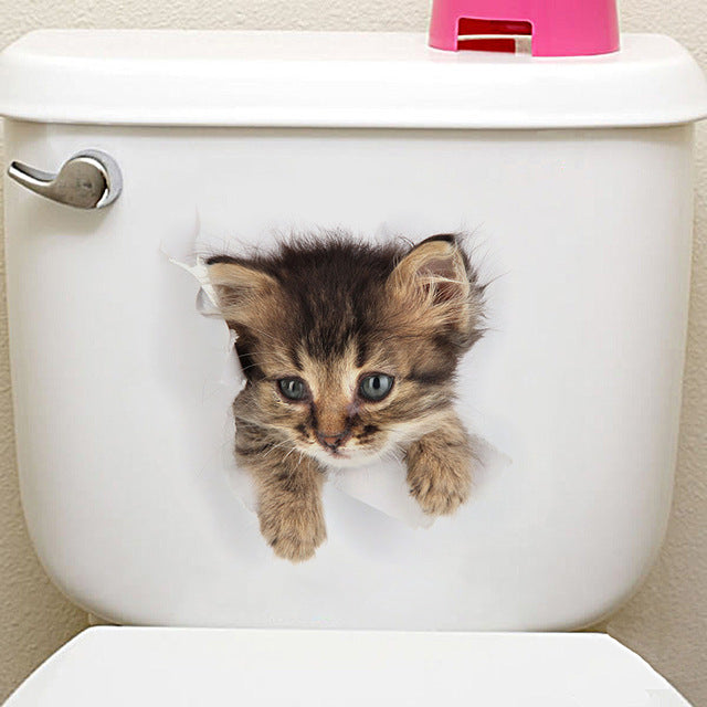 3D Wall Stickers Toilet Stickers Hole View Bathroom Home Decoration - Kenaz store