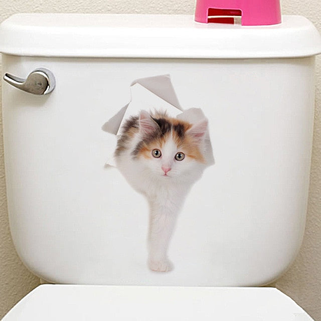 3D Wall Stickers Toilet Stickers Hole View Bathroom Home Decoration - Kenaz store