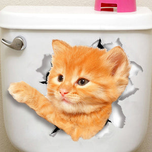 3D Wall Stickers Toilet Stickers Hole View Bathroom Home Decoration - Kenaz store