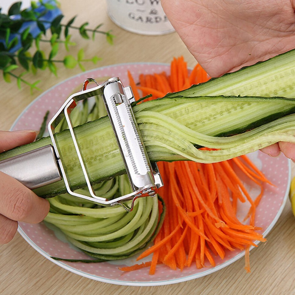 Multifunction Stainless Steel Peeler Vegetable Peeler Double Planing Grater - Kenaz store