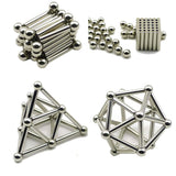 36PCS Magnetic Sticks & 27PCS Steel Balls Toy Innovative Buckyballs Metal Sticks Magnetic Constructor Toys - Kenaz store