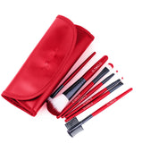 Makeup Brushes Set 7pcs/lot Soft Synthetic Hair Blush Eyeshadow Lips Make Up Brush With Leather Case - Kenaz store