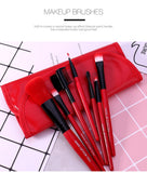 Makeup Brushes Set 7pcs/lot Soft Synthetic Hair Blush Eyeshadow Lips Make Up Brush With Leather Case - Kenaz store