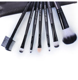 Makeup Brushes Set 7pcs/lot Soft Synthetic Hair Blush Eyeshadow Lips Make Up Brush With Leather Case - Kenaz store