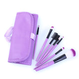 Makeup Brushes Set 7pcs/lot Soft Synthetic Hair Blush Eyeshadow Lips Make Up Brush With Leather Case - Kenaz store