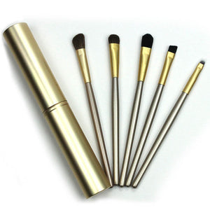 5pcs Travel Portable Mini Eye Makeup Brushes Set Eyeshadow Eyeliner Eyebrow Brush - Kenaz store