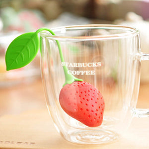 Tea Strainer Non-toxic Strawberry Shape Silicone Tea Infuser Tea Bag - Kenaz store