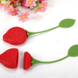 Tea Strainer Non-toxic Strawberry Shape Silicone Tea Infuser Tea Bag - Kenaz store